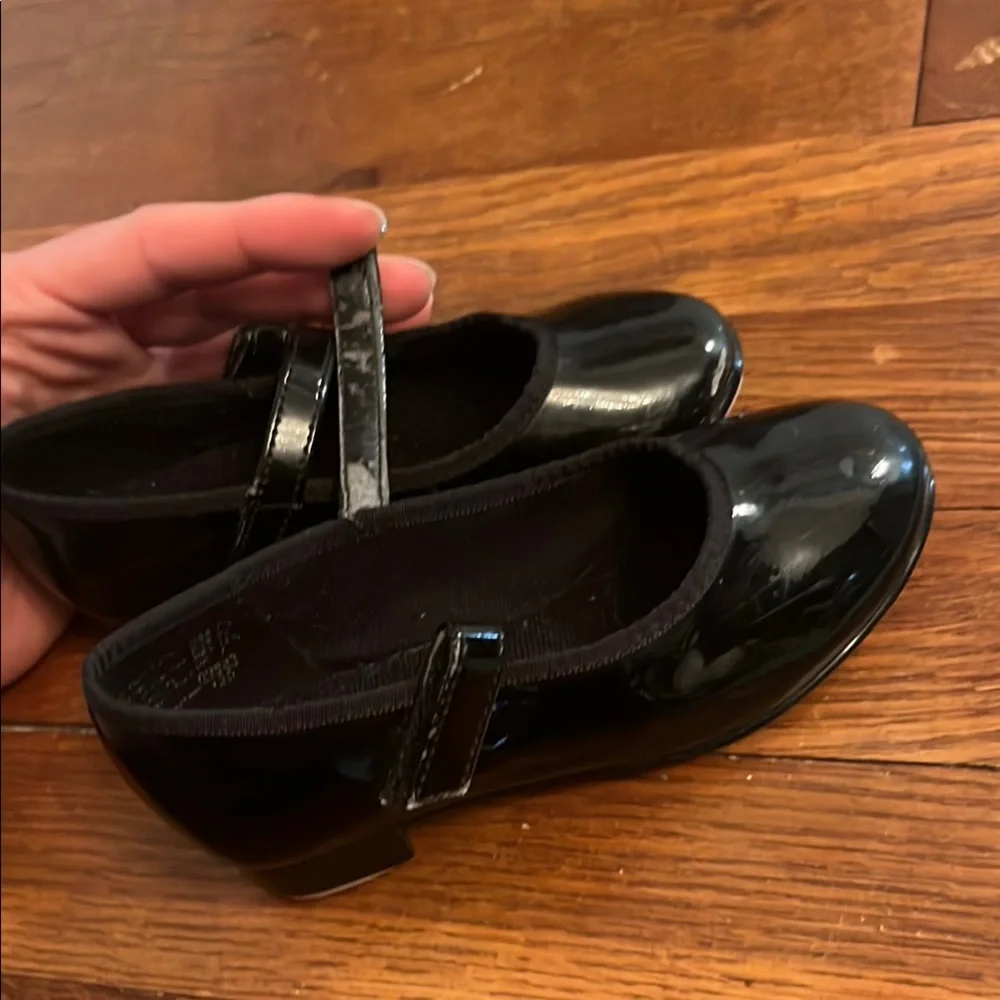 Toddler girls tap shoes 7.5 - Dance Black Patent Kids Mary Jane